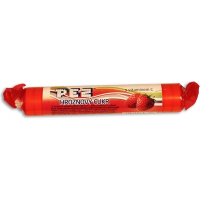 Pez hroznový cukr s vitamínem C jahoda, 39 g