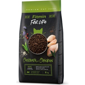 Dibaq Fitmin For Life Пилешка храна за кастрирани котки 8 kg
