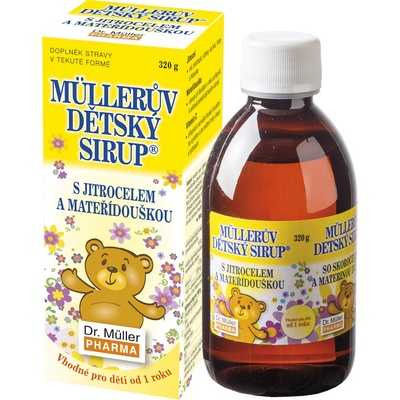 Müllerův dětský sirup s jitrocelem a mateřídouškou 320 g