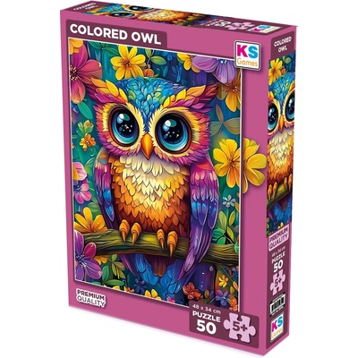 KS Games Пъзел KS Games от 50 части - Цветна сова (31752)