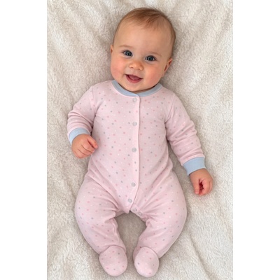 Baby Service Kojenecký overal růžový tečky