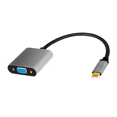 Адаптер Logilink USB 3.2 Gen1 Type-C, C/M VGA, 1080p, алуминий, 0, 15 м