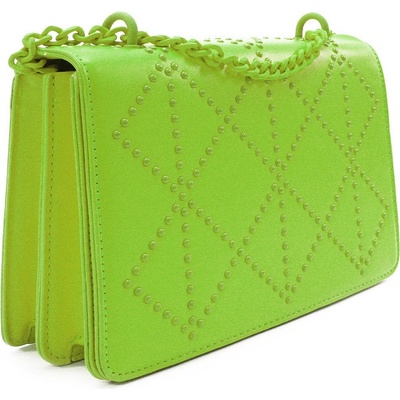 Světle zelená dámská crossbody kabelka s ozdobnou klopnou Dobea