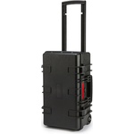 Amazon Basics Large Protective Hard Camera Case with Extendable Handle and Wheels, Adjustable Fit Foam, Waterproof, Shockproof, 55.6 x 34.8 x 24.9 cm, Black - WXD0582WD (WXD0582WD)