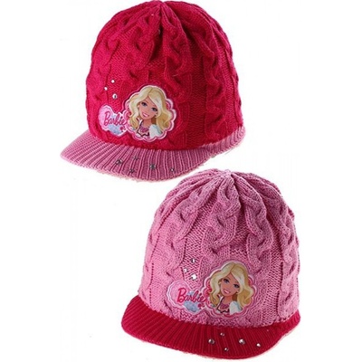 Dívčí čepice BARBIE s kamínky a kšiltem