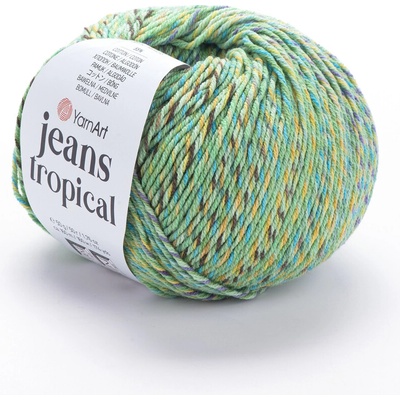 Yarn Art příze Jeans Tropical 616 zelená, modrá, fialová, oranžová