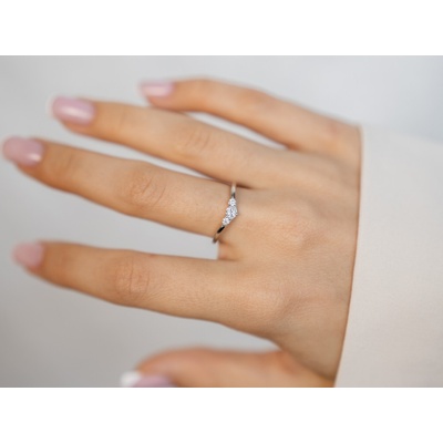 Olivie Stříbrný prsten MOISSANITE 9486 – Zboží Mobilmania