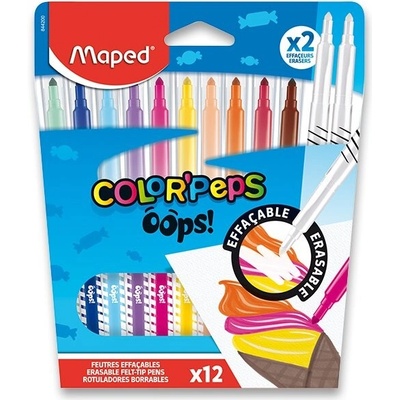 Maped Color'Peps Oops sada 12 barev + 2 zmizíky 844200
