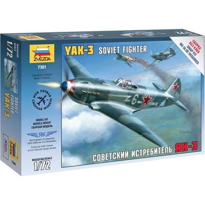 Zvezda Snap Kit letadlo 7301 Yak 3 Soviet Fighter 1:72
