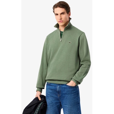 Lacoste Поларена блуза Lacoste Men's Quarter-Zip Fleece Top - Thyme S86