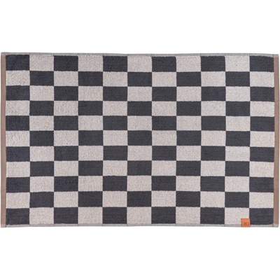 Mette Ditmer Denmark Антрацитен/бежов килим за баня за душ от органичен памук 50x80 cm Retro - Mette Ditmer Denmark (RETBMB98)