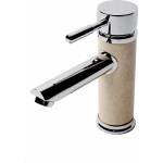Inter Ceramic Едноръкохватков смесител за умивалник Inter Ceramic, хром-естествен камък (1458234S)