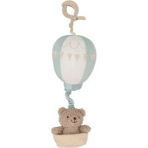 Bimbidreams Бебешка висяща играчка Bimbidreams - Blue Sky, музикално мече с балон, 30 cm (8435629213579)