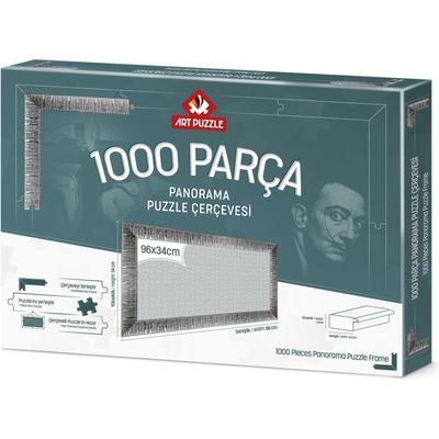 Art Puzzle Рамка за панорамен пъзел Art Puzzle - Сребриста, за 1000 части (14620)