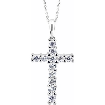Cutie Jewellery Zlatý přívěsek křížek se zirkony Z60100B