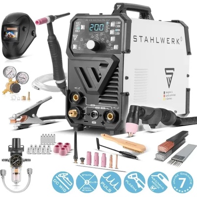 STAHLWERK Комбиниран заваръчен апарат 4 в 1 STAHLWERK DC TIG 200 Pulse Pro CUT/ 200A (1118)