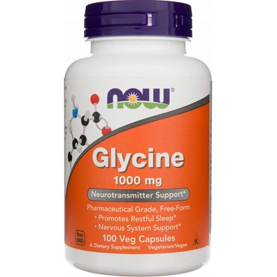 Now Foods Glycin 1000 mg 100 rostlinných kapslí