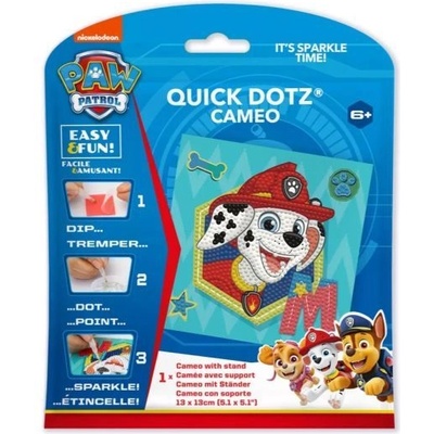 Diamond Dotz Dotzies: комплект за създаване на картини - Paw Patrol, Marshall, 13 x 13 см (DTZ5.020)