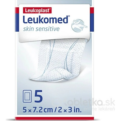 LEUKOPLAST filmové krytie s vankúšikom sterilné 5 x 7,2 cm 5 ks