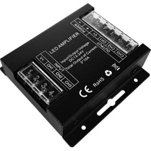 Ultralux УСИЛВАТЕЛ ЗА rgb led ЛЕНТА 3x10a, 360w (12v dc), 12-24v dc (rgbamp30a)