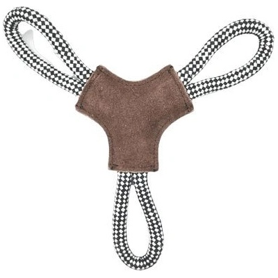 COBBYS PET Trojúhelník 20 cm hračka pro psy z lana a přírodní kůže