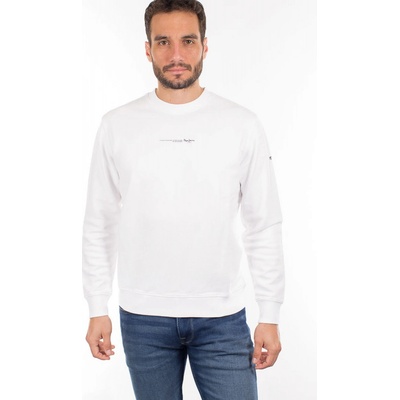 Pepe Jeans mikina DAVID CREW bílá