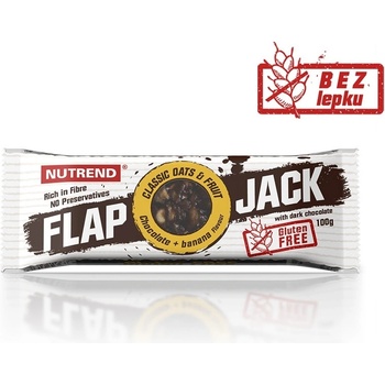 Nutrend Flapjack Gluten Free Вкус: Шоколад + банан с тъмен шоколад