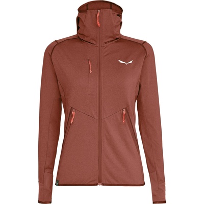 Salewa Дамско поларено яке Salewa Women's Agner Hybrid Polarlite Fullzip Hoody Fleece jacket - Etruscan Red Melange - размер 40 (EU) (105-2337-1315)