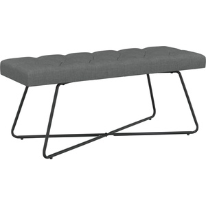 vidaXL Пейка с копчета Тъмносиво 110 x 40 x 46 cm Текстил (42038372)