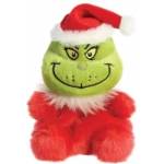 Mattel Grinch mascot in a Santa Claus costume