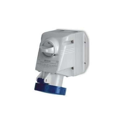 SCAME Промишлен контакт с ключ 0/I 2P+Е 16A IP66 серия Optima модел Combi - 518.1653TS (518.1653TS)