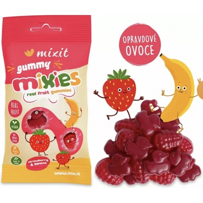 MIXIT Ovocné Mixies Jahoda & banán 35 g