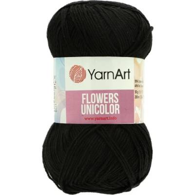 YarnArt Flowers Unicolor čierna 746