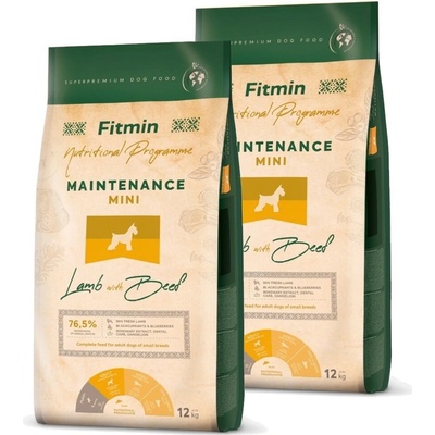 Fitmin Dog Mini Maintenance Lamb & Beef 2 x 12 kg