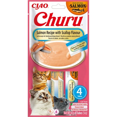 INABA CAT CHURU Сьомга с миди 4x14g