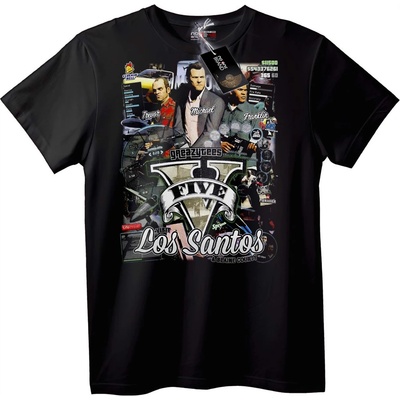 NOONEBRAND Тениска GTA V Los Santos - 2XL, Black