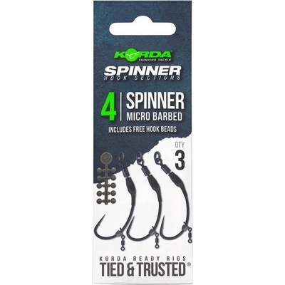 Korda Spinner Hook Sections Barbed vel.4 3ks
