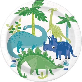 Unique Tanieriky papierové Dino party 17 cm