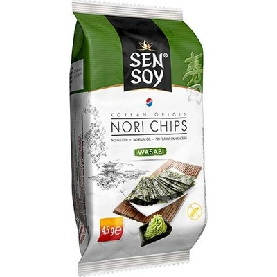 SEN SOY chipsy mořské řasy s příchutí wasabi 4,5 g