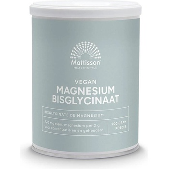 Mattisson Healthstyle Vegan Magnesium Bisglycinate, 220 mg, 250 g, Mattisson Healthstyle (MT2329)