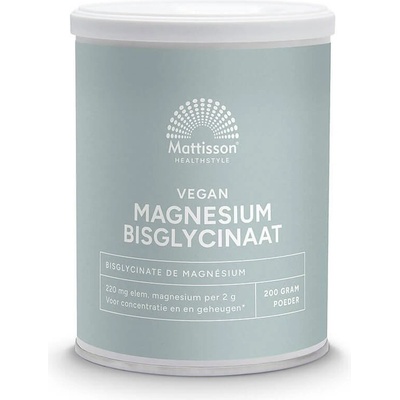 Mattisson Healthstyle Vegan Magnesium Bisglycinate, 220 mg, 250 g, Mattisson Healthstyle (MT2329)