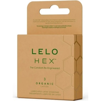 LELO 3 бр. Органик презервативи с L-arginine Lelo Hex Organic