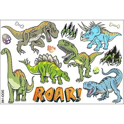 Rocolo Design Tetování barevné pro děti Dino Roar 16 x 10,5 cm