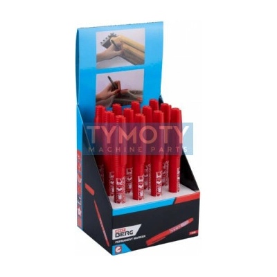 Značkovač permanentný (fix) červený WESTBERG 137mm jemný hrot