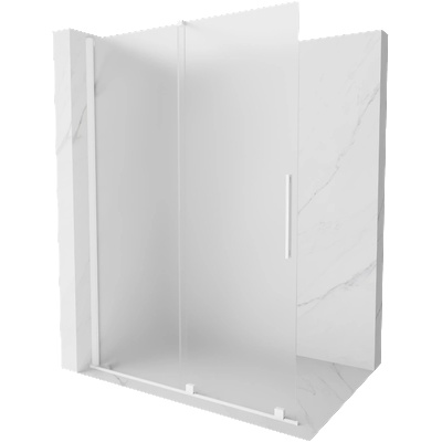 Mexen Velar подвижна преграда за душ Walk-in 150 x 200 cm, матирано 8 mm, бяла - 871-150-000-33-20 (871-150-000-33-20)
