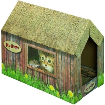 Nobby kartonový domeček pro kočky 49x26x36cm