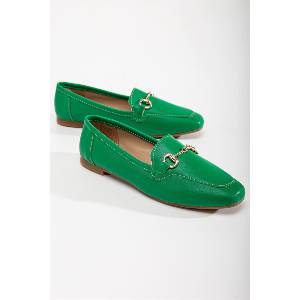Moda Trend Дамски балерини с декоративен елемент - Зелени #367295 (367295_Зелен)