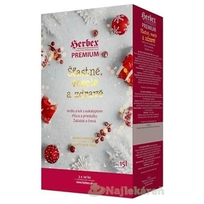 Herbex Premium šťastné veselé a bylinné čaje sada 3 x 20 ks