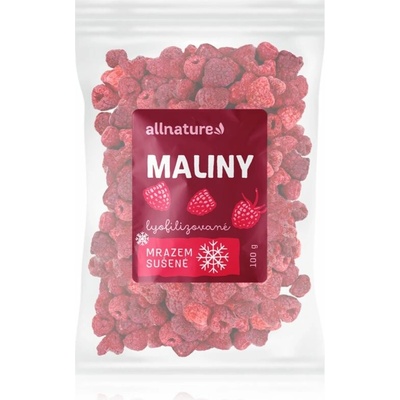 Allnature Mrazom sušené maliny mrazom sušené ovocie 100 g