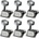 Schaller Original F-Series 70´s 6L Chrome Тунинг част за китара (10580220.15.60)